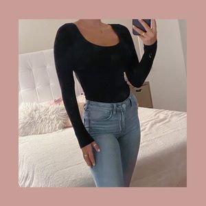 SOLD black long sleeve bodysuit !